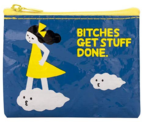 Blue Q Coin Purse - Cute Coin Pouch for Men & Women, Small Pouch Organizer