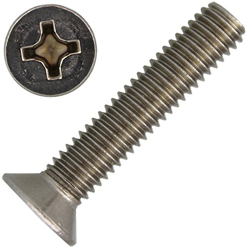 50 Stück Senkkopfschrauben M5 X 100 mit Kreuzschlitz H DIN 965 Edelstahl A2