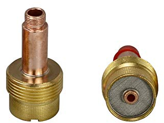 RIVERWELD Corps de Collet pour Diffuseur de Gaz TIG Jumbo Grand Diamètre 995795 3.2mm Orifice pour QQ300 PTA DB SR WP 17 18 26 Torche de soudage TIG 2pcs