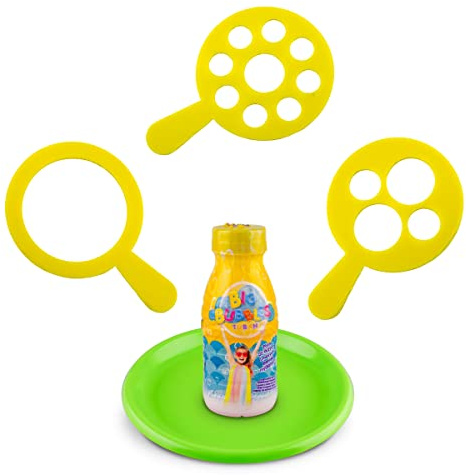 TUBAN Bubble Set Big Tuban – Soap Bubbles – 250 ml Bubble Solution + Plate + 3 Different Wands – Toy for Kids – Outdoor Bubble Set