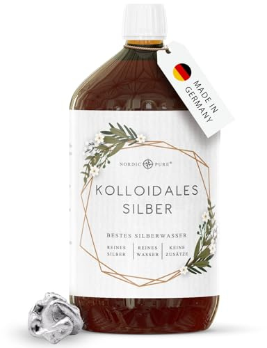 Kolloidales Silber - Silberwasser (100ppm) von Nordic Pure (1000ml | 100 PPM)