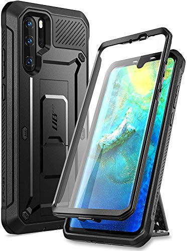 SUPCASE Huawei P30 Pro Hülle 360 Grad Handyhülle Bumper Case, Schwarz | Robust Schutzhülle Cover [Unicorn Beetle Pro] mit Integriertem Displayschutz und Ständer für Huawei P30 Pro 2019