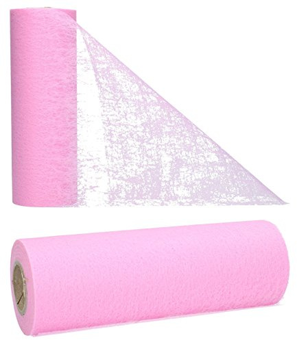 AmaCasa Vlies Tischband Tischläufer für Hochzeiten, Kommunionen, Taufen und Allen Feierlichkeiten Maße: 15cm/20m Rolle (Rosa, 15cm)