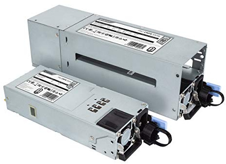 UNYKAch Fuente de Alimentación Redundante Server CRPS 550WR 92% Eficiencia 80 Plus Platinum con Dos Módulos de Potencia Intercambiables y Adaptador para Convertirse en Formato ATX Estándar