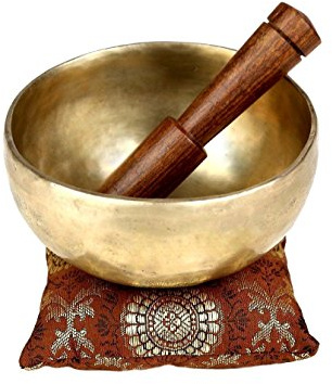 Ajuny Meditation sjungskål tibetansk musik alternativ helande terapi med ljud och vibration touch klocka metall 15 cm