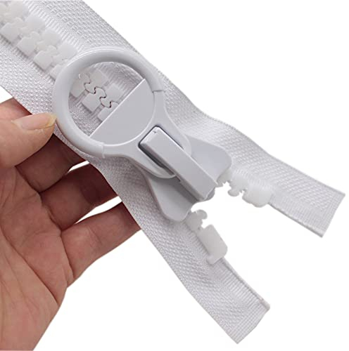 ByaHoGa 200 cm #20 super groß Reißverschluss teilbar Reißverschluß Reissverschluss für mantel zelt (Weiße)