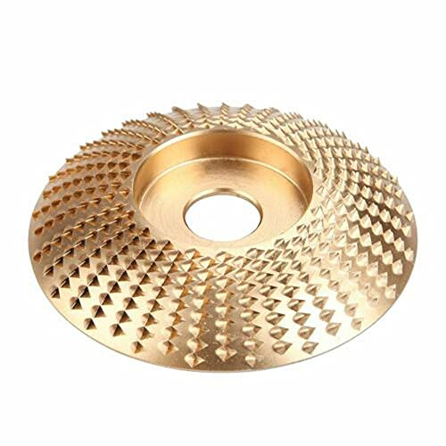 Mola per legno, dischi per mole abrasive, diametro 3,3 pollici (85 mm). Utensile da intaglio per levigatura a disco di formatura con foro da 0,6 pollici (16 mm) per smerigliatrice angolare(Oro)