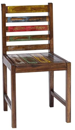 vidaXL Esszimmerstühle 2 STK., Esszimmerstuhl mit Rückenlehne, Stuhl für Esszimmer Küche, Essstuhl Küchenstuhl Holzstuhl, Vintage-Stil, Altholz Massiv