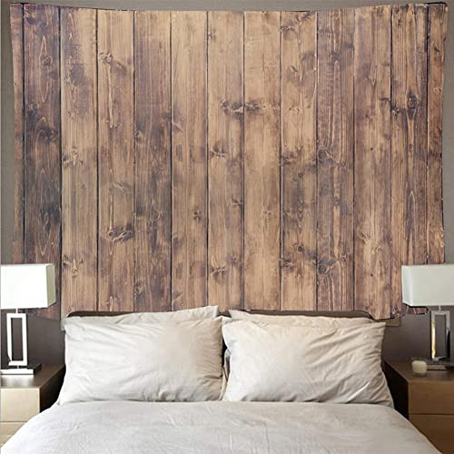 Lsimeru Aesthetic Vintage Wandteppich Holzwand 130x150,Wandtuch Holz Motiv Shabby Rustikale Wandtücher Holzoptik Wandbehang Wandkunst Deko Tapestry Wall Hanging