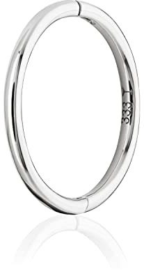 NKlaus Klappcreolen 333er Weißgold, 9 oder 12mm, 1mm dick, einzeln 1 Stück