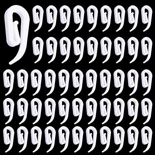 ANSIO® Confezione da 100 ganci per tende pieghettati a matita, in plastica, per tende da porta, tende da finestra, dimensioni 2,8 cm x 1,2 cm