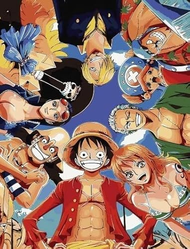 One Piece Pintura por Números para Adultos, Kit de Pintura al óleo de Lienzo DIY para Niños con Pinceles, Pigmento Acrílico, Pintura de Dibujo DIY, 40X50 CM