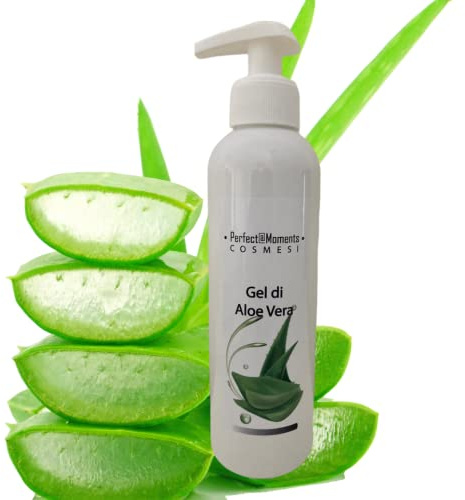 Aloe Vera Gel Puro bio 100% 250 ml - Gel di Aloe Vera Naturale per Viso, Corpo, Mani e Capelli