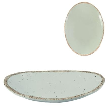 ARCA, Piatto Fondo Ovale in Melamina, Per la Tua Tavola, Colore Acqua Marina, Collezione Tierra, 23x17x4 cm