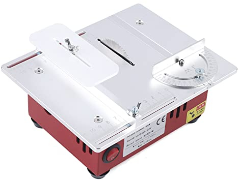 TRIEBAN Mini scie circulaire de table, 96 W, modèle DIY, pour le travail du bois, petite scie circulaire de table, 9200 tr/min, petite machine à découper Diy Model Mini scie à chaîne