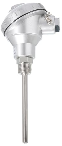 QUARKZMAN PT100 1/2 NPT RTD Thermoelement Edelstahl Fühler -50 bis 1300C | Temperatur Fühler Klemme Kopf, 8x100mm