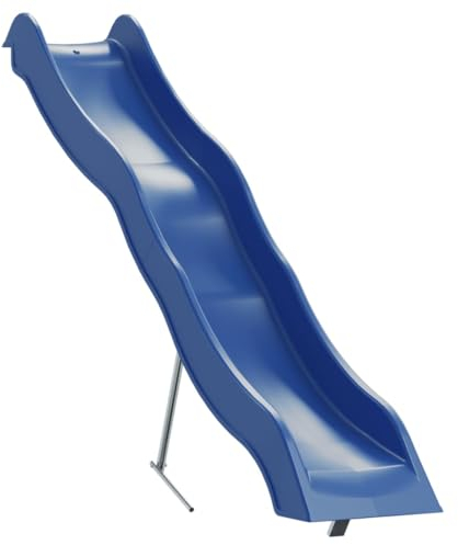 vidaXL Toboggan de Jeu, Jouet pour Enfant, Jeu de Plein Air pour Tout-Petit Jardin Terrasse Patio Extérieur, Bleu 210x40 cm Polypropylène