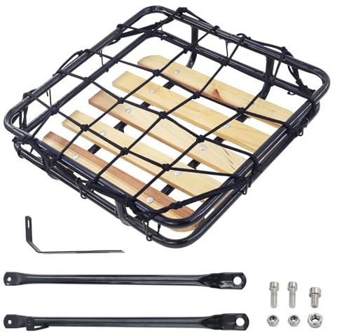 GRELiving Fahrradkorb Vorn Fahrradkörbe aus hochwertigem Aluminium mit verstärkten Kanten I Fahrrad Korb Schultaschen Korb mit Gepäcknetz