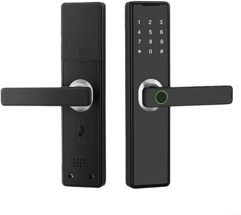 Serrure de porte intelligente en alliage de zinc, serrure de porte électronique intelligente, serrure de porte intelligente avec poignée pour déverrouillage à distance par application pour Tuya