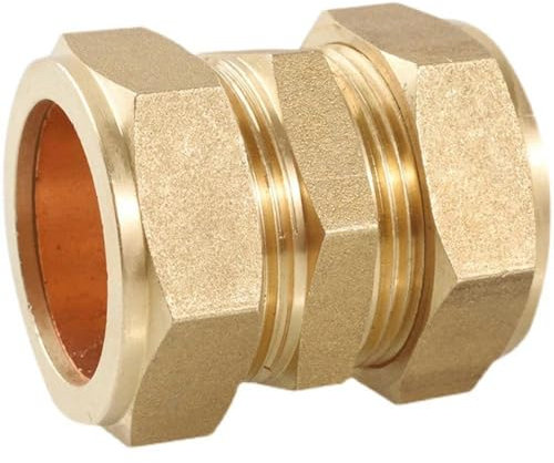 6/8/10/12/15/16–28 mm Rohr-AD-Kompressionsverbindung Messing-Rohrverschraubung Verbindungsstück Kupplung für Kupferrohr-Klimaanlage-14 mm-gerade