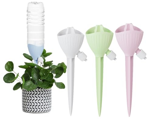Xersex Bewässerung Zimmerpflanzen, Pflanzen Wasserspender, Pflanzenbewässerung Indoor Mit Einstellbarem Ventil für Geeignet den Innen- und Außeneinsatz, 2.3 inch Width, 6.9 inch High