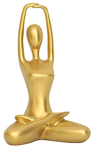 Ciieeo Yoga Statue Schreibtisch Dekoration Harz Ornament Party Schmuck Heimdekoration Tisch Figurine Wohnkultur