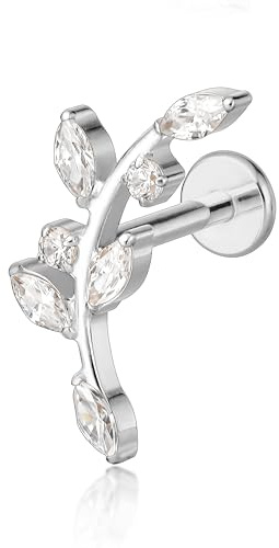 limerencia 18G Tragus Piercing, Medizinische Titan Lippenpiercing mit 6mm 8mm 10mm Stäbe,Hypoallergen Helix Piercing ohr,Labret Stecker für Bauchnabel Zunge Augenbraue Lippe Septum Nase