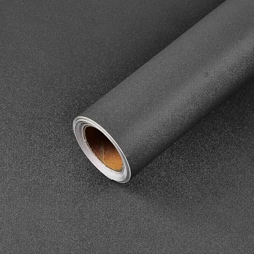 Amaowdc Papier peint autocollant gris à décoller et à coller en vinyle pour meubles, dos adhésif mat, imperméable, amovible, pour salon, chambre à coucher, mur 44,5 x 10 m