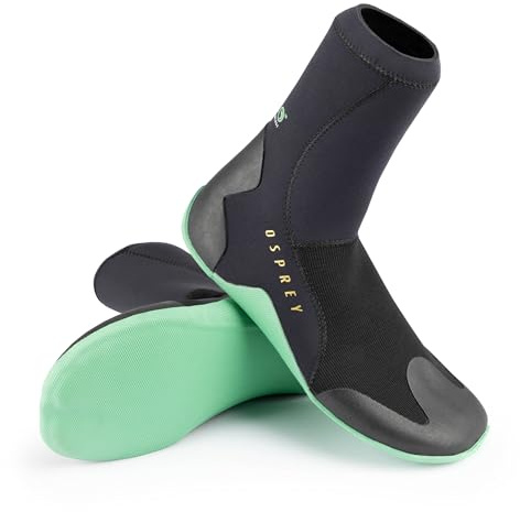 Osprey Source Eco Wetsuit Boots, 3mm Neoprene, Sustainable & Eco-Friendly Aqua Shoes for Surfing, Paddleboarding & Watersports, Multiple Sizes