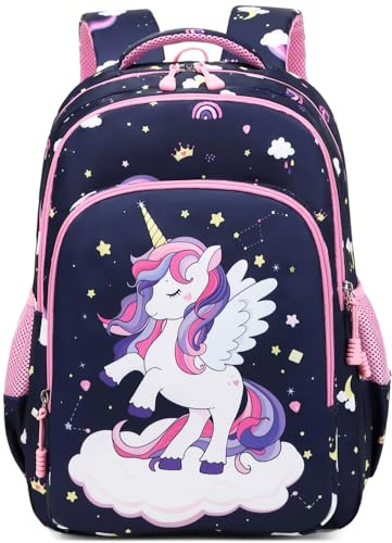 Jumpopack Einhorn Schulranzen Kinderrucksack Rucksack Schule Kinder Schulrucksack Grundschule Schultasche Mädchen 1. Klasse