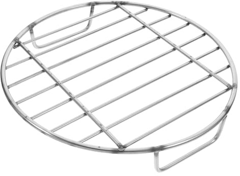 Toyvian Round Stainless Steel Grill Grate Handle Replacement Grill Rack for Fire Pit and Outdoor Bbq Grilled Chicken and Fish