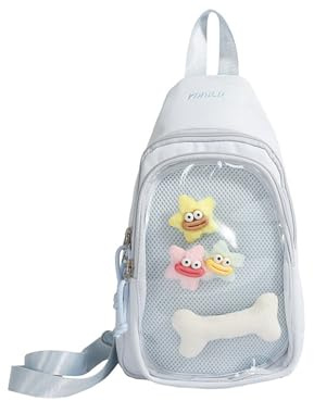 Qsvbeeqj Itabagbag Crossbody Rucksack Clear Itabag Slings Bags Damen Itabag Crossbody Bag Handtasche Satchel Für Frauen Transparente Slings Bag