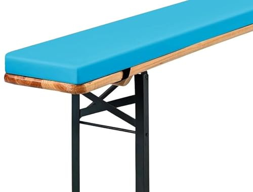 Cuscini per panche da Birra 120x30x3cm, Cuscini per sedie da Interno e da Esterno, Schiuma ad Alta densità, Antiscivolo, Fodera Lavabile, per Tavolo da Birra e Set da tendone per Feste