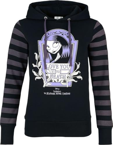 The Nightmare Before Christmas L'Étrange Noël De Monsieur Jack Love You to Death Femme Sweat-Shirt à Capuche Noir/Lilas