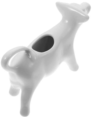 VICASKY Pot à Lait en Céramique Blanche 40 Ml Motif Vache Tasse à Lait Décorative pour Café et Pâtisserie Usage Maison et Professionnel