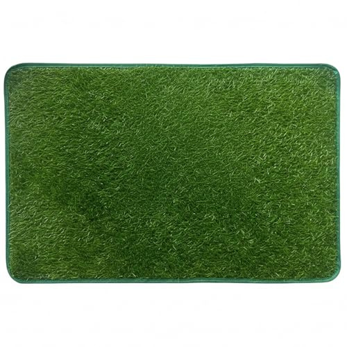 Bemonew Almohadilla de césped artificial para perros, 18 x 28 pulgadas, para entrenamiento de orinal de perros, tapete de césped realista para uso en interiores y balcones
