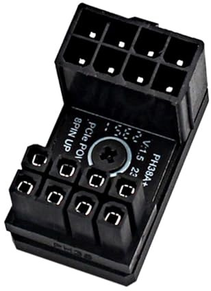 Tsophreniq Connecteur de Carte Graphique 8 Broches, Adaptateur tournant en Aluminium à 180 degrés, Alimentation fiable, stabilité de Puissance améliorée