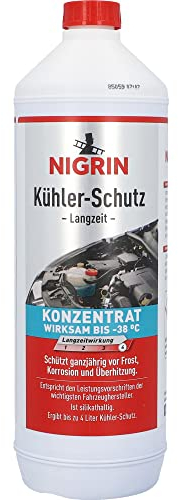 NIGRIN Kühler-Schutz Langzeit Konzentrat, Kühler-Frostschutz, 1 L, für Benzin- und Dieselmotoren