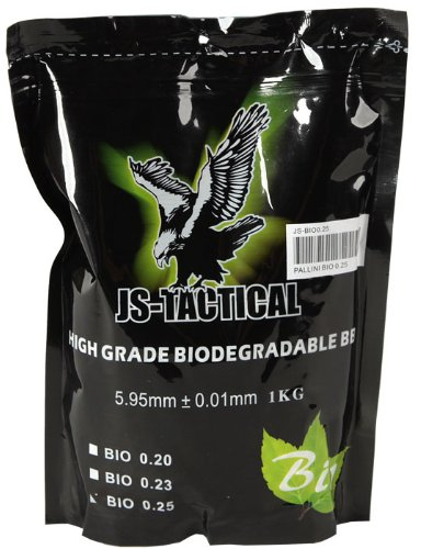 JS Tactical High Grade Bio BBs 0,25g 4.000er Beutel weiss Softair Munition