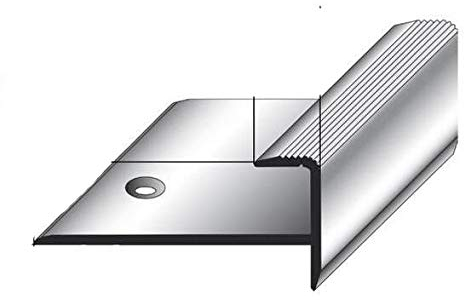 5 Meter (5 x 1 m) Einschubprofil, mit Nase für Laminat / Parkett, 10,3 mm Einfasshöhe, Alu eloxiert, gebohrt, Farbe: Bronze Hell