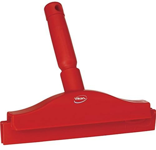 Vikan, Red Squeegee,Ultra Hygiene,Dbl Blade,Hand,10, 7711