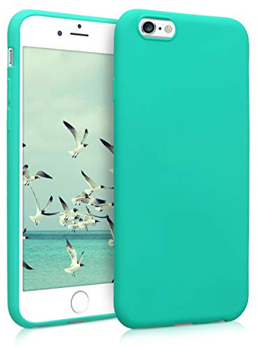 kwmobile Handyhülle für Apple iPhone 6 / 6S Hülle - TPU Case - Kabelloses Laden - Schutzhülle Cover in Neon Türkis