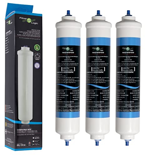 FilterLogic FFL-191X | 3x Filtre externe pour Haier frigo avec 0060823485A | Cartouche réfrigérateur pour Haier HRF-628A HRF-628I HRF-630A HRF-630I HRF-522I HRF-665I, Multi portes HB22FWRSSAA
