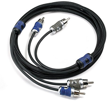 KICKER 46QI21 Q-Series 2-Channel RCA Interconnects, 1.0 Meter