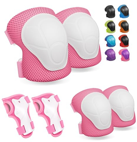 CKE Children's Knee Pads for Children/Teenagers, Elbow Pads Protective Devices for Boys Girls 2-14 Years Old Children's Protective Equipment Set for Skating Cycling Bicycle Roller Blading Scooter