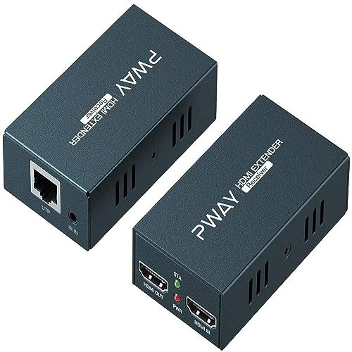 PWAY PW-HT225PIR Extender HDMI 195ft / 60m Trasmissione su Single Cat5e / 6/7 Full HD 1080P Supporto Controllo IR Loop out Funzione EDID 3D