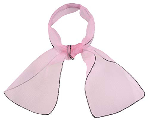 sourcing map Damen Sommer transparente dünne Organza Schal feste Bandana Farbe Haargürtel Krawatte Rosa 90 x 15cm