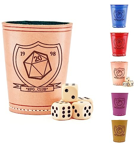 Individueller Würfelbecher mit eigenem Gravur Motiv + 5 Würfel | diverse Farben | Ihr Bild, Logo oder Wappen gravieren lassen