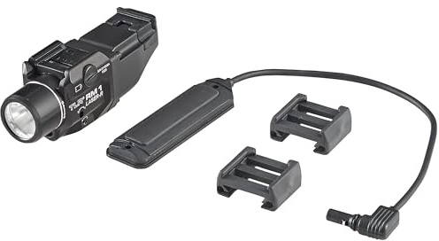 Streamlight 69445 TLR RM 1 500-Lumen Rail-Mounted Tactical Weapon Light with Integrated Red Aiming Laser, Remote Pressure Switch, and Key Kit, Black