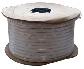 Ali's DIY 6193B - Cavo elettrico bipolare piatto da 4 mm², colore bianco, LSF (basso sviluppo di fumi), 2 x 4 mm² + terra da 4 mm², 2 metri di lunghezza